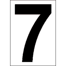 3.5 in.Number 7 (Clear Vinyl for Placard Numbering)