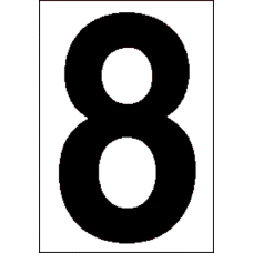 3.5 in.Number 8 (Clear Vinyl for Placard Numbering)
