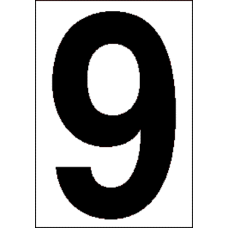 3.5 in.Number 9 (Clear Vinyl for Placard Numbering)