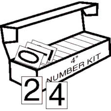 4in Clear Vinyl Numbering Kit for Orange Panels