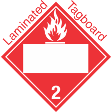 Blank Window Flammable Gas Class 2.2 Laminated Tagboard Placard