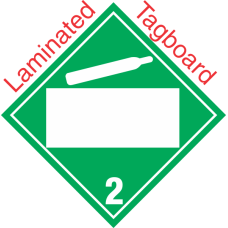 Blank Window Non Flammable Gas Class 2.2 Laminated Tagboard Placard