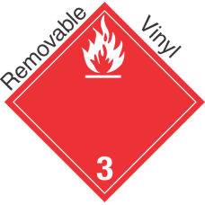 International (Wordless) Flammable Class 3 Removable Vinyl Placard