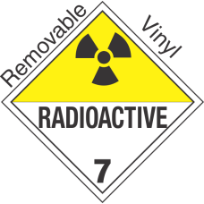 International (Wordless) Radioactive Class 7 Removable Vinyl Placard