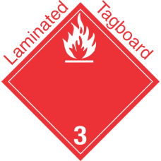 International (Wordless) Combustible Class 3 Laminated Tagboard Placard