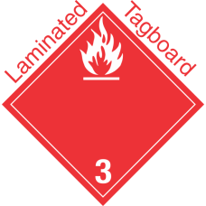 International (Wordless) Flammable Class 3 Laminated Tagboard Placard