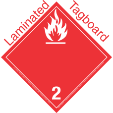 International (Wordless) Flammable Gas Class 2.2 Laminated Tagboard Placard