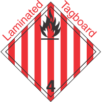International (Wordless) Flammable Solid Class 4.1 Laminated Tagboard Placard