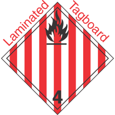 International (Wordless) Flammable Solid Class 4.1 Laminated Tagboard Placard