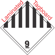 International (Wordless) Miscellaneous Dangerous Goods Class 9 Laminated Tagboard Placard