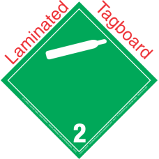International (Wordless) Non Flammable Gas Class 2.2 Laminated Tagboard Placard