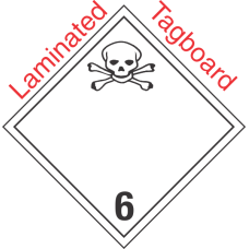 International (Wordless) Poison Class 6.2 Laminated Tagboard Placard