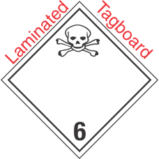 International (Wordless) Toxic Class 6.2 Laminated Tagboard Placard