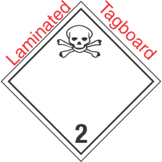 International (Wordless) Toxic Gas Class 2.3 Laminated Tagboard Placard