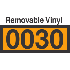 UN0030 Removable Vinyl DOT Orange Panel