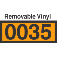 UN0035 Removable Vinyl DOT Orange Panel