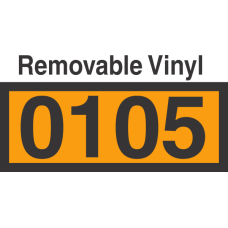 UN0105 Removable Vinyl DOT Orange Panel