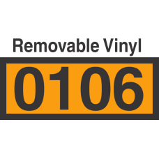 UN0106 Removable Vinyl DOT Orange Panel