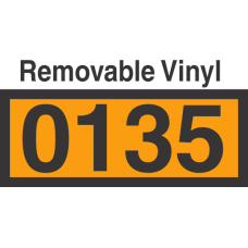UN0135 Removable Vinyl DOT Orange Panel