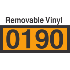 UN0190 Removable Vinyl DOT Orange Panel