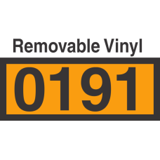 UN0191 Removable Vinyl DOT Orange Panel