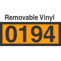 UN0194 Removable Vinyl DOT Orange Panel