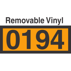 UN0194 Removable Vinyl DOT Orange Panel