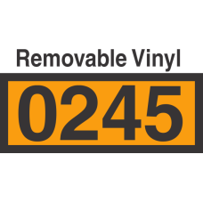 UN0245 Removable Vinyl DOT Orange Panel