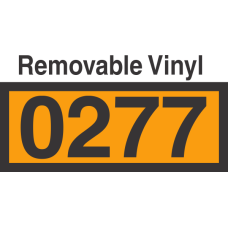 UN0277 Removable Vinyl DOT Orange Panel