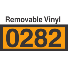 UN0282 Removable Vinyl DOT Orange Panel
