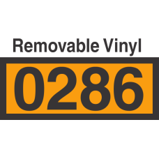 UN0286 Removable Vinyl DOT Orange Panel