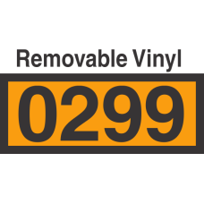 UN0299 Removable Vinyl DOT Orange Panel