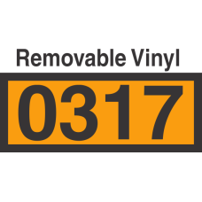 UN0317 Removable Vinyl DOT Orange Panel