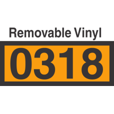UN0318 Removable Vinyl DOT Orange Panel