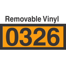 UN0326 Removable Vinyl DOT Orange Panel