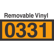 UN0331 Removable Vinyl DOT Orange Panel
