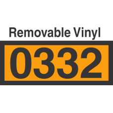 UN0332 Removable Vinyl DOT Orange Panel