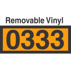 UN0333 Removable Vinyl DOT Orange Panel