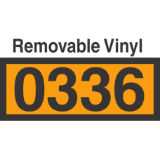 UN0336 Removable Vinyl DOT Orange Panel