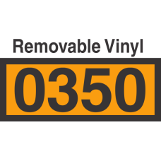 UN0350 Removable Vinyl DOT Orange Panel