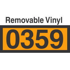 UN0359 Removable Vinyl DOT Orange Panel