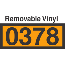 UN0378 Removable Vinyl DOT Orange Panel