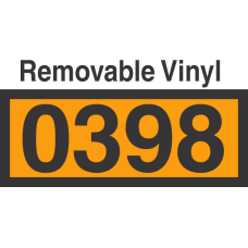 UN0398 Removable Vinyl DOT Orange Panel