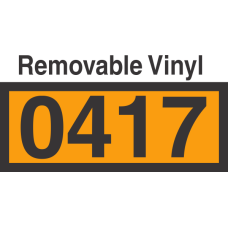 UN0417 Removable Vinyl DOT Orange Panel