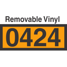 UN0424 Removable Vinyl DOT Orange Panel