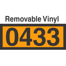 UN0433 Removable Vinyl DOT Orange Panel