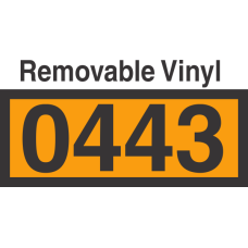UN0443 Removable Vinyl DOT Orange Panel