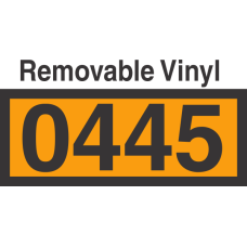 UN0445 Removable Vinyl DOT Orange Panel