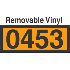 UN0453 Removable Vinyl DOT Orange Panel