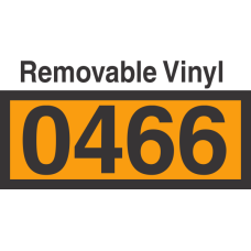 UN0466 Removable Vinyl DOT Orange Panel